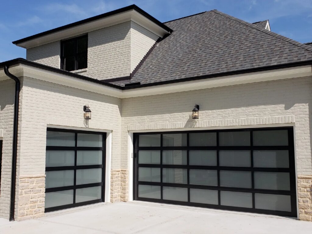 Types of Modern Garage Doors in North Carolina - Modern Garage Doors Near You - 2-black-powder-coated-full-view-glass-1024x768