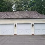Three garage doors
