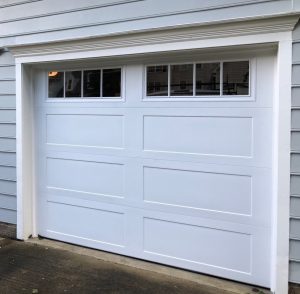 Recessed Panel Garage Door Project in Cary, NC - Before