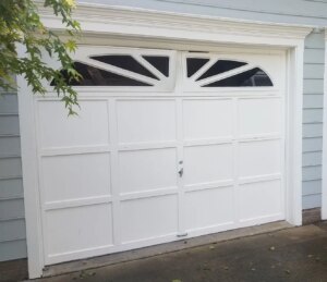 Recessed Panel Garage Door Project in Cary, NC - Before