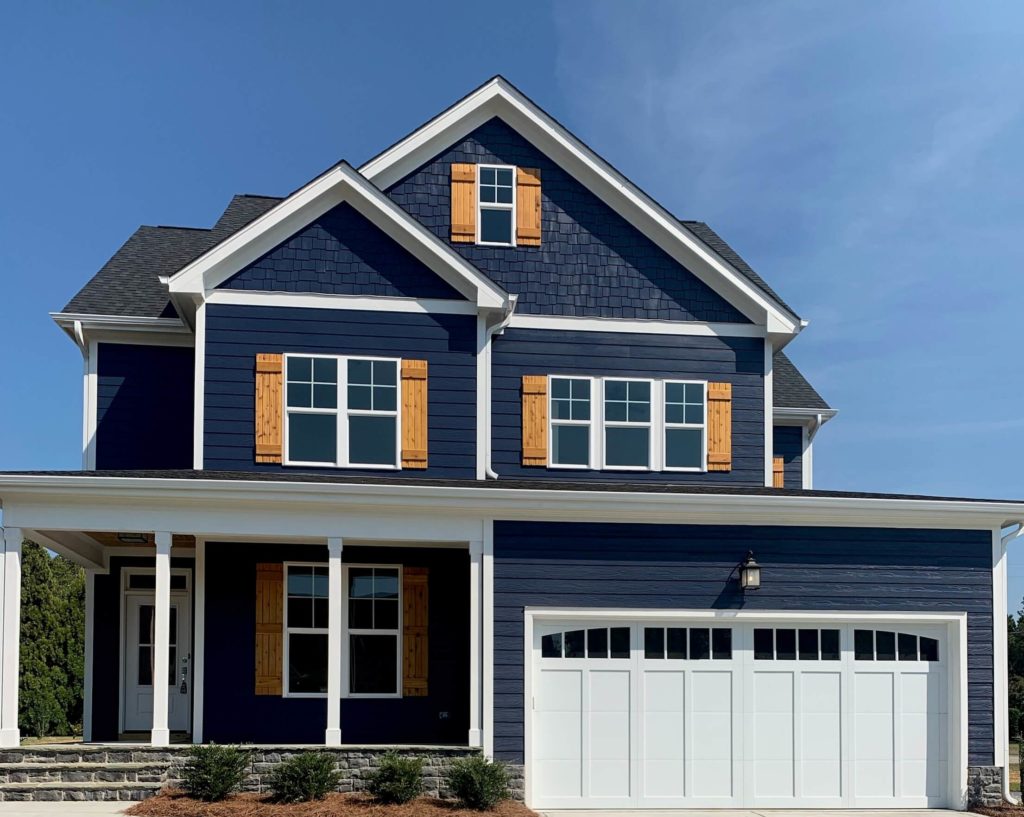 Brown Overlay garage door Holly Springs 1