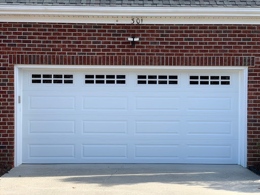 raised long panel garage door