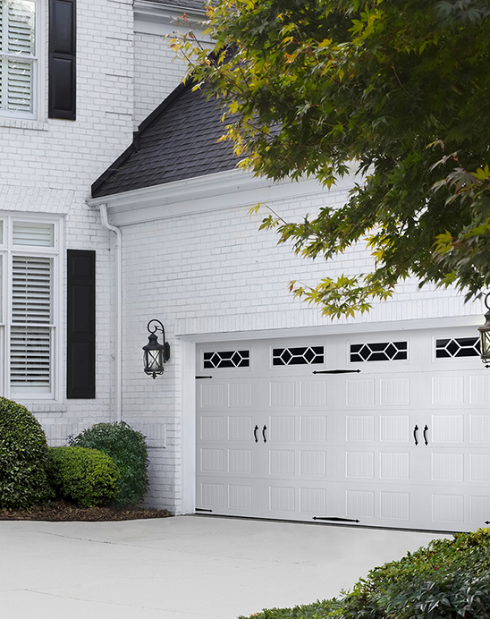 white garage doors