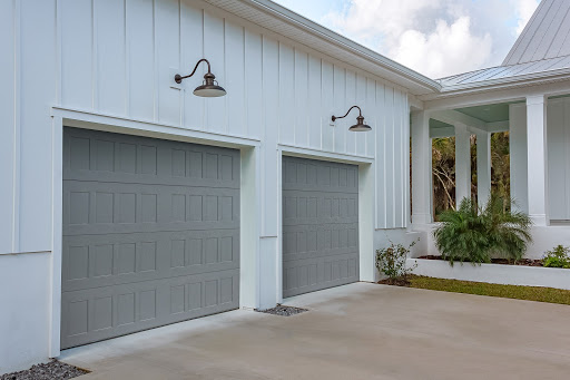 short recessed panel garage door