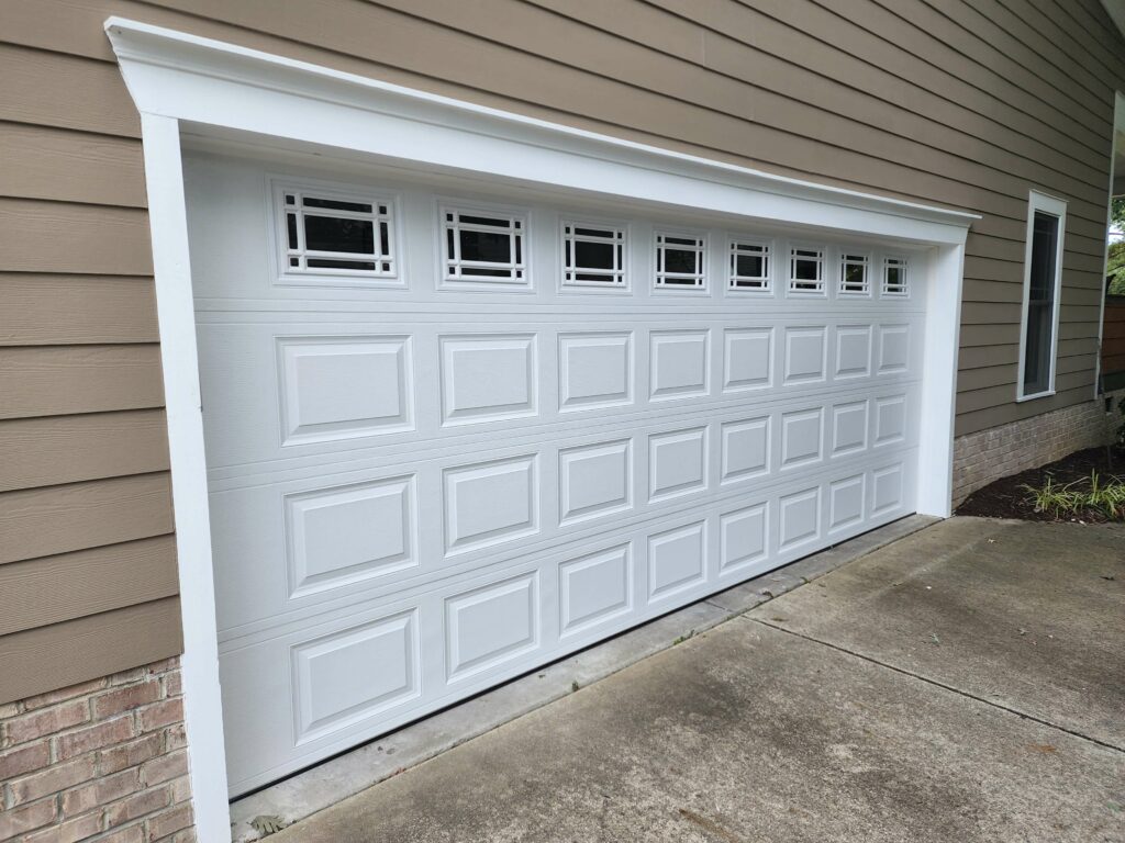 Doorlink garage door with prairie glass