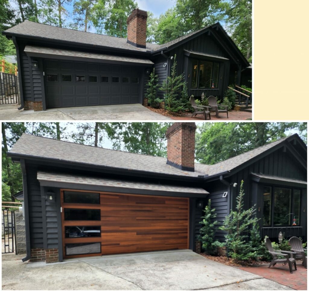 CHI Cedar Planks with Black frame tinted glass