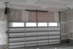 garage door with overhead space